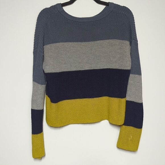 Blush & Bloom Color Block Cable Knit Sweater - Picture 3 of 4